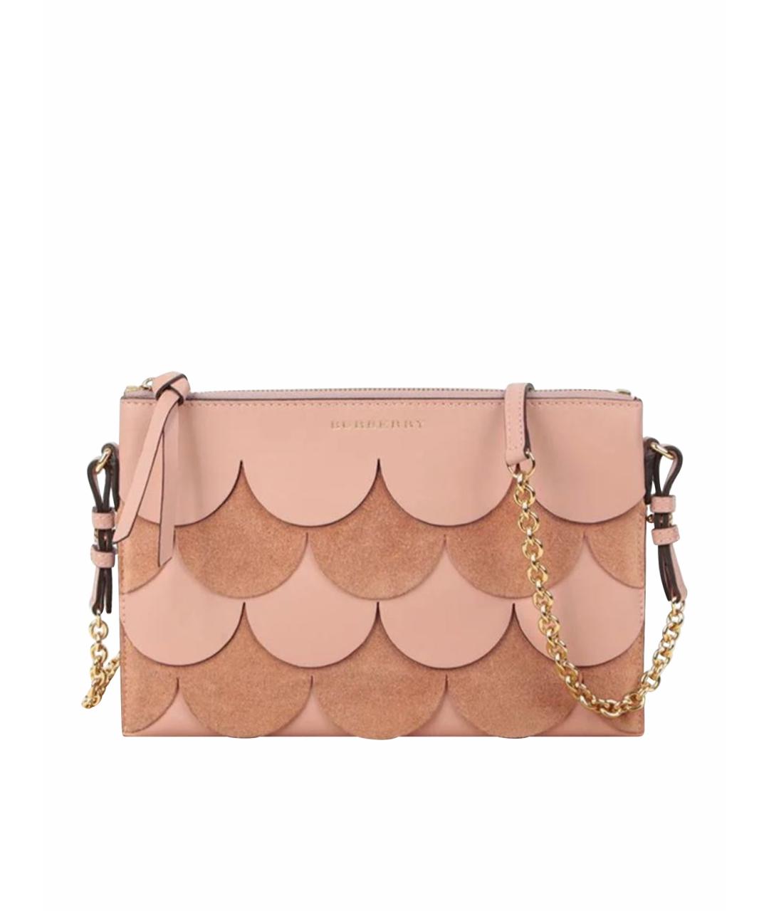 BURBERRY Розовая кожаная сумка через плечо, фото 1