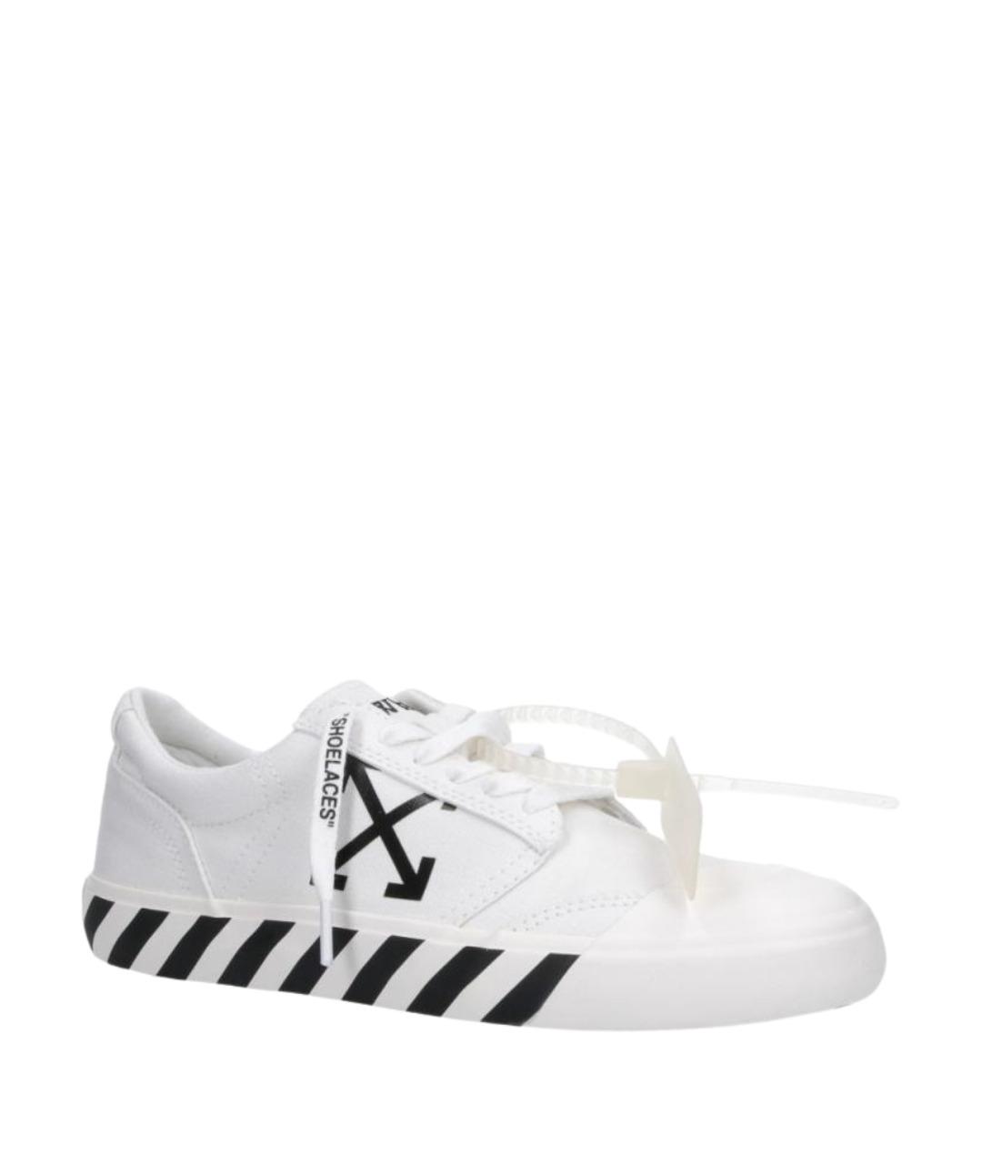 OFF-WHITE Белые текстильные низкие кроссовки / кеды, фото 1
