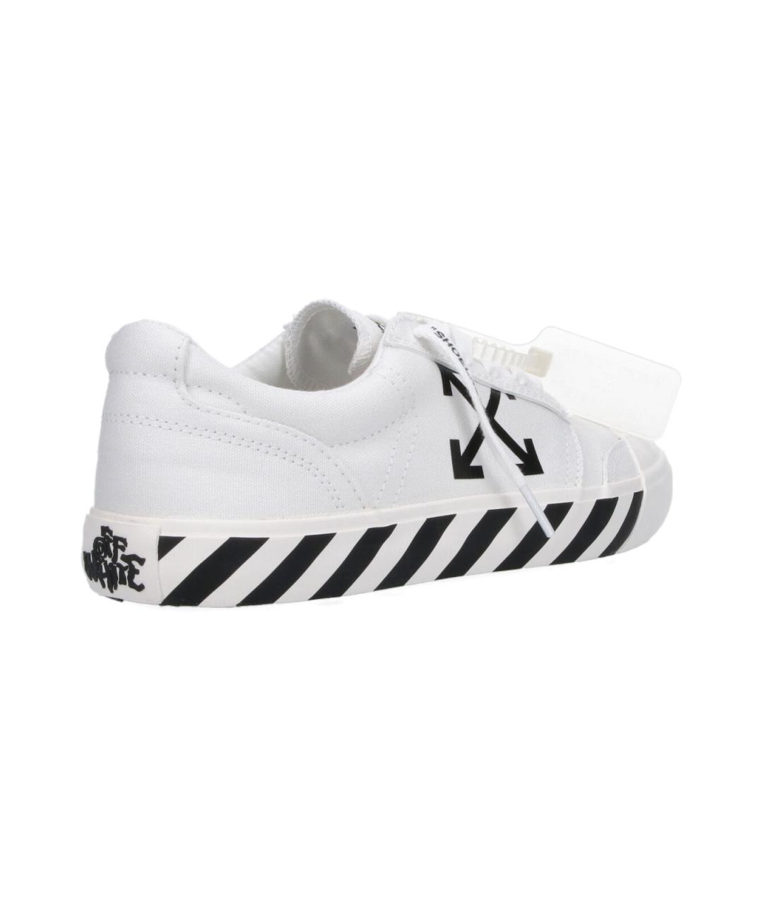OFF-WHITE Белые текстильные низкие кроссовки / кеды, фото 3
