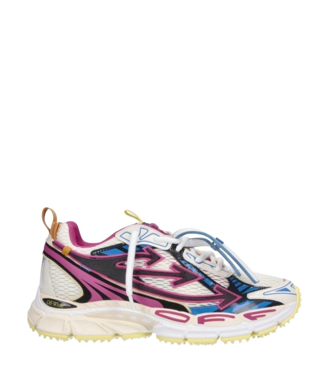 OFF-WHITE Фиолетовые текстильные кроссовки, фото 1