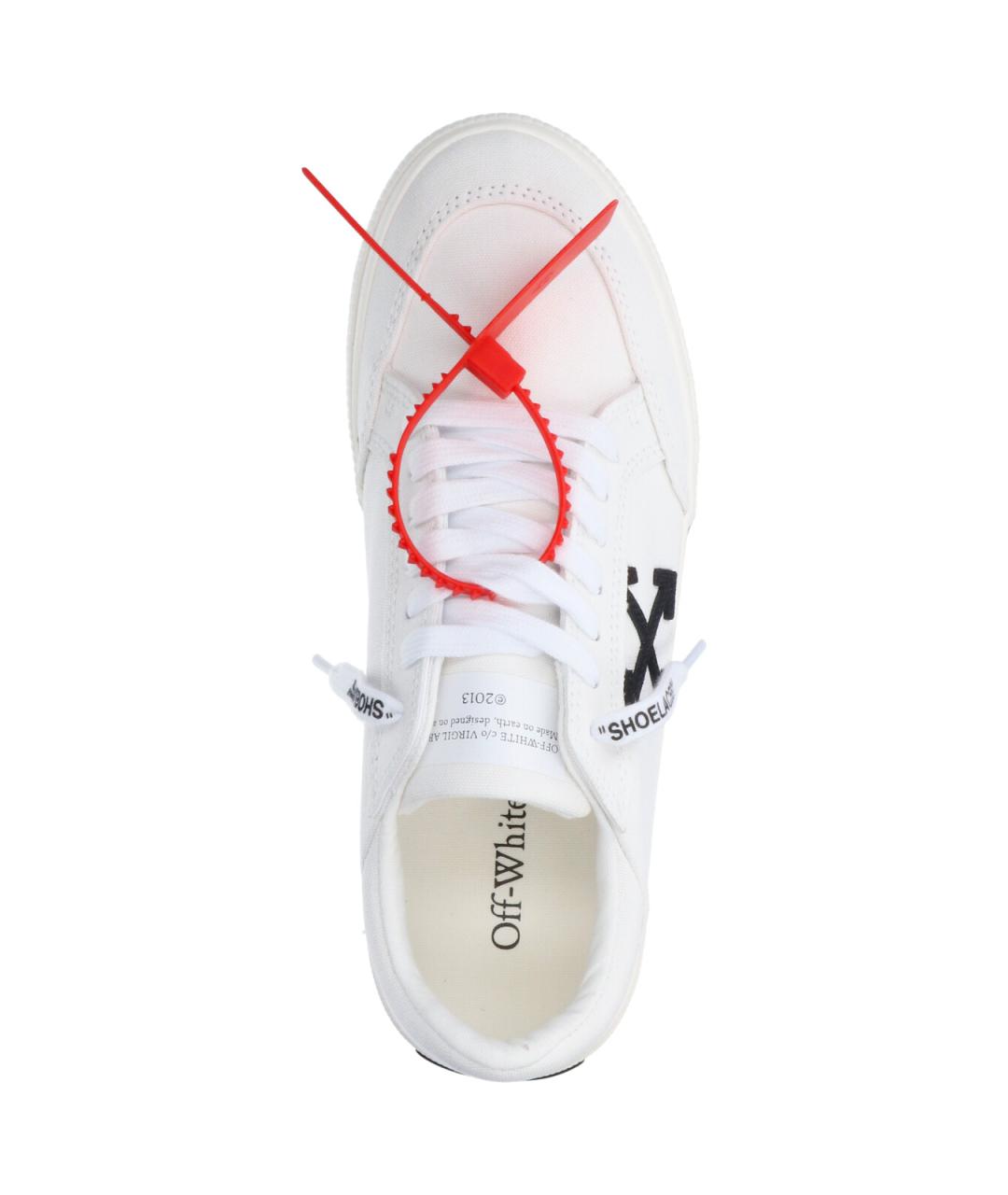 OFF-WHITE Белые кожаные низкие кроссовки / кеды, фото 5
