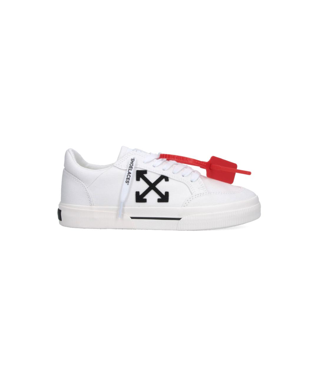OFF-WHITE Белые кожаные низкие кроссовки / кеды, фото 6