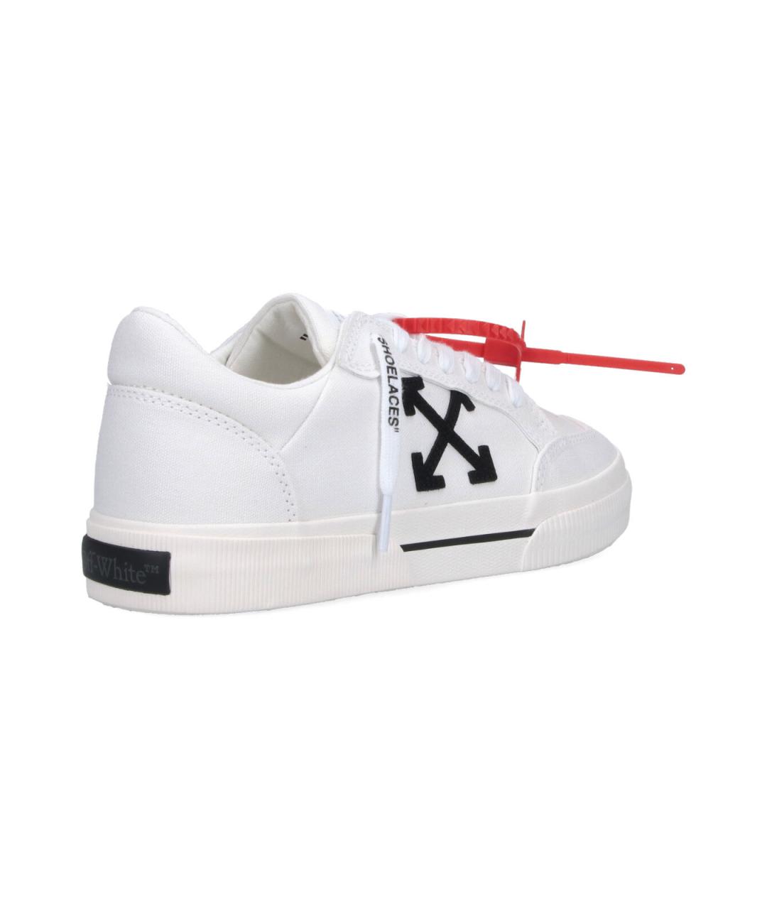 OFF-WHITE Белые кожаные низкие кроссовки / кеды, фото 4