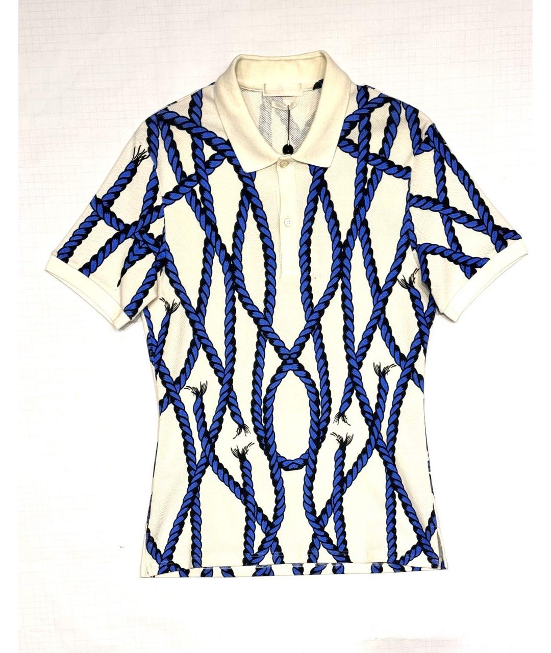 ALEXANDER MCQUEEN Бежевое хлопковое поло с коротким рукавом, фото 8