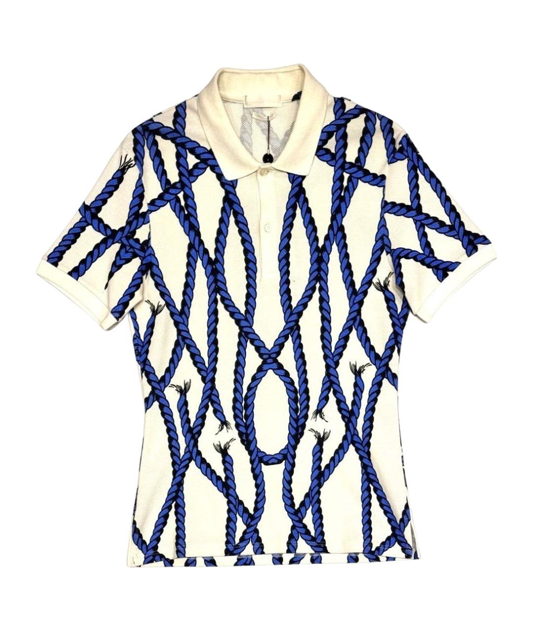 ALEXANDER MCQUEEN Бежевое хлопковое поло с коротким рукавом, фото 1