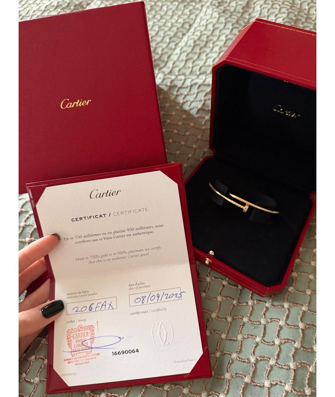 CARTIER Желтый браслет из желтого золота, фото 2