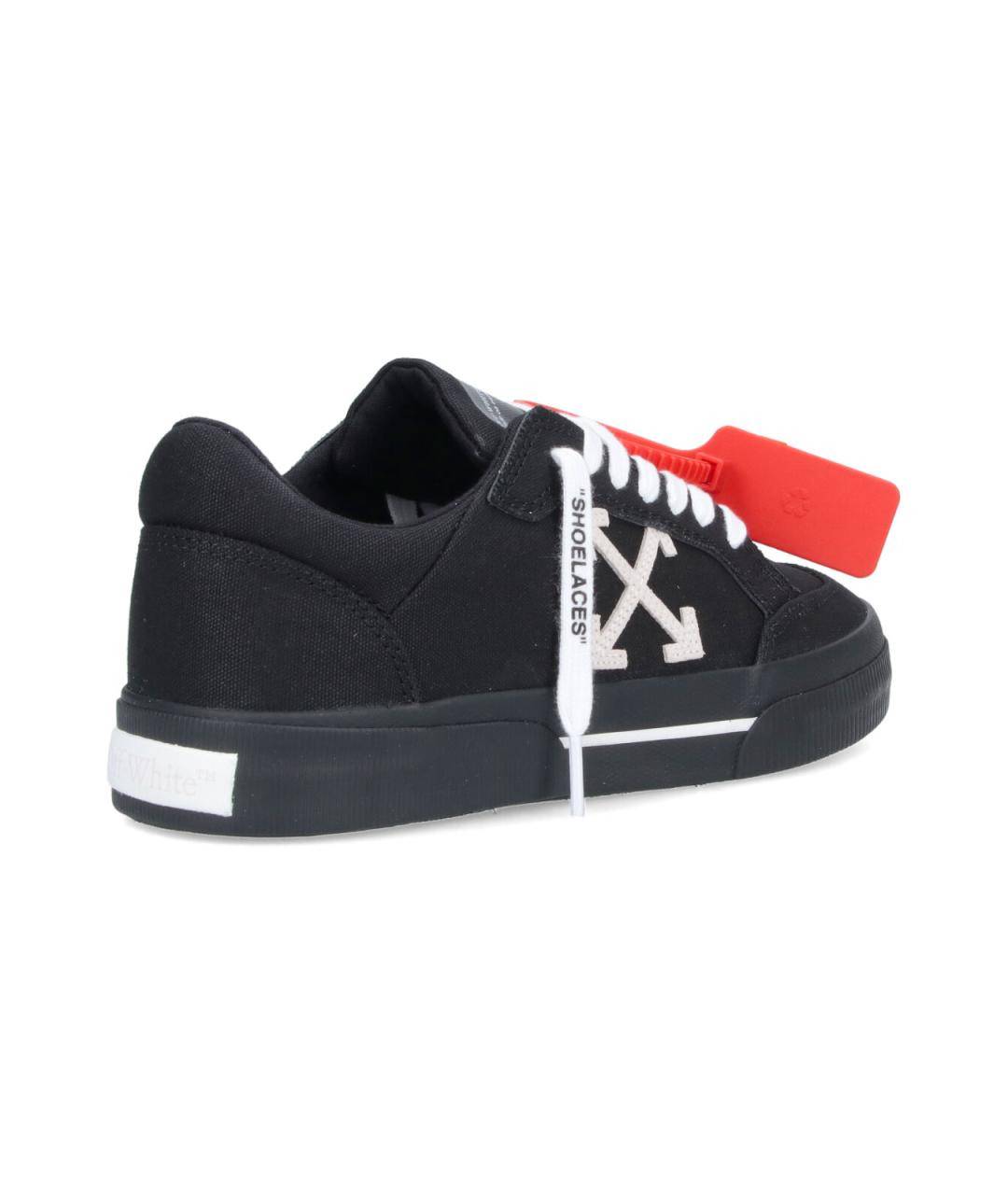 OFF-WHITE Черные замшевые низкие кроссовки / кеды, фото 4
