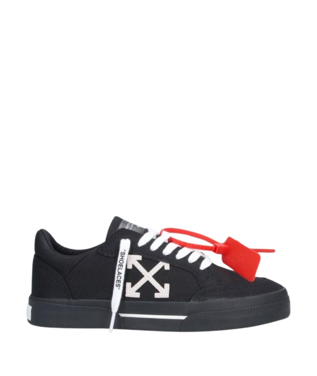 OFF-WHITE Черные замшевые низкие кроссовки / кеды, фото 1