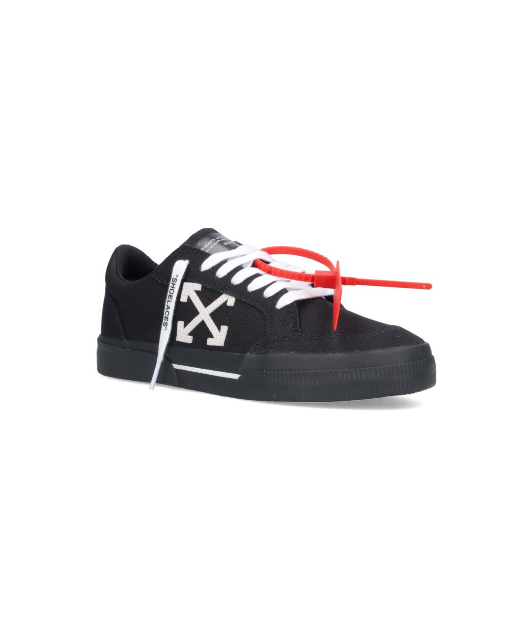 OFF-WHITE Черные замшевые низкие кроссовки / кеды, фото 2