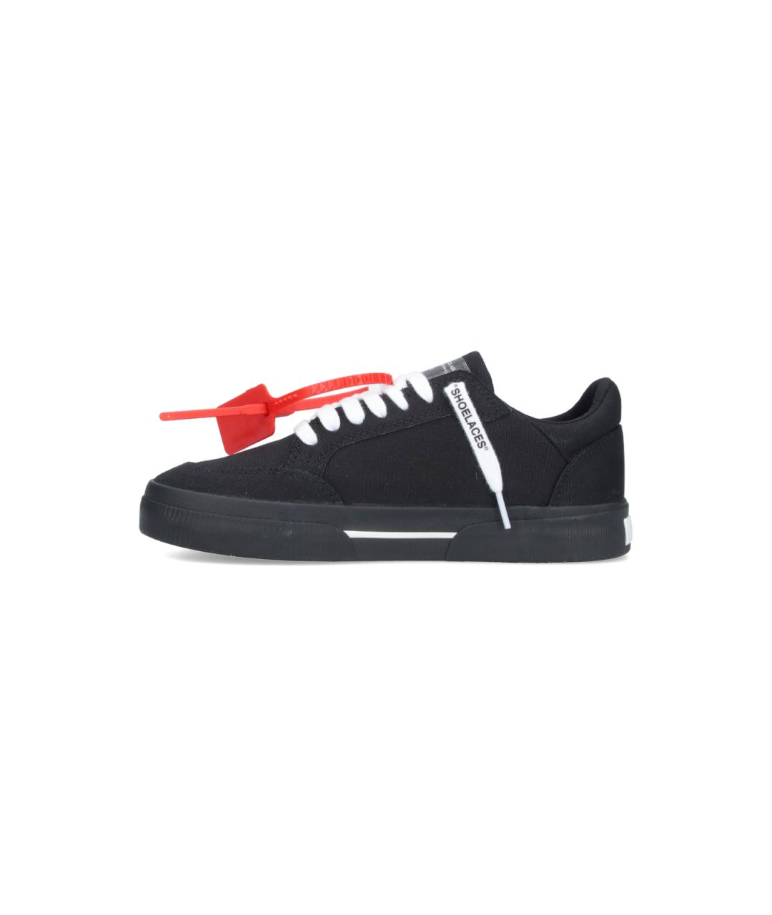 OFF-WHITE Черные замшевые низкие кроссовки / кеды, фото 3