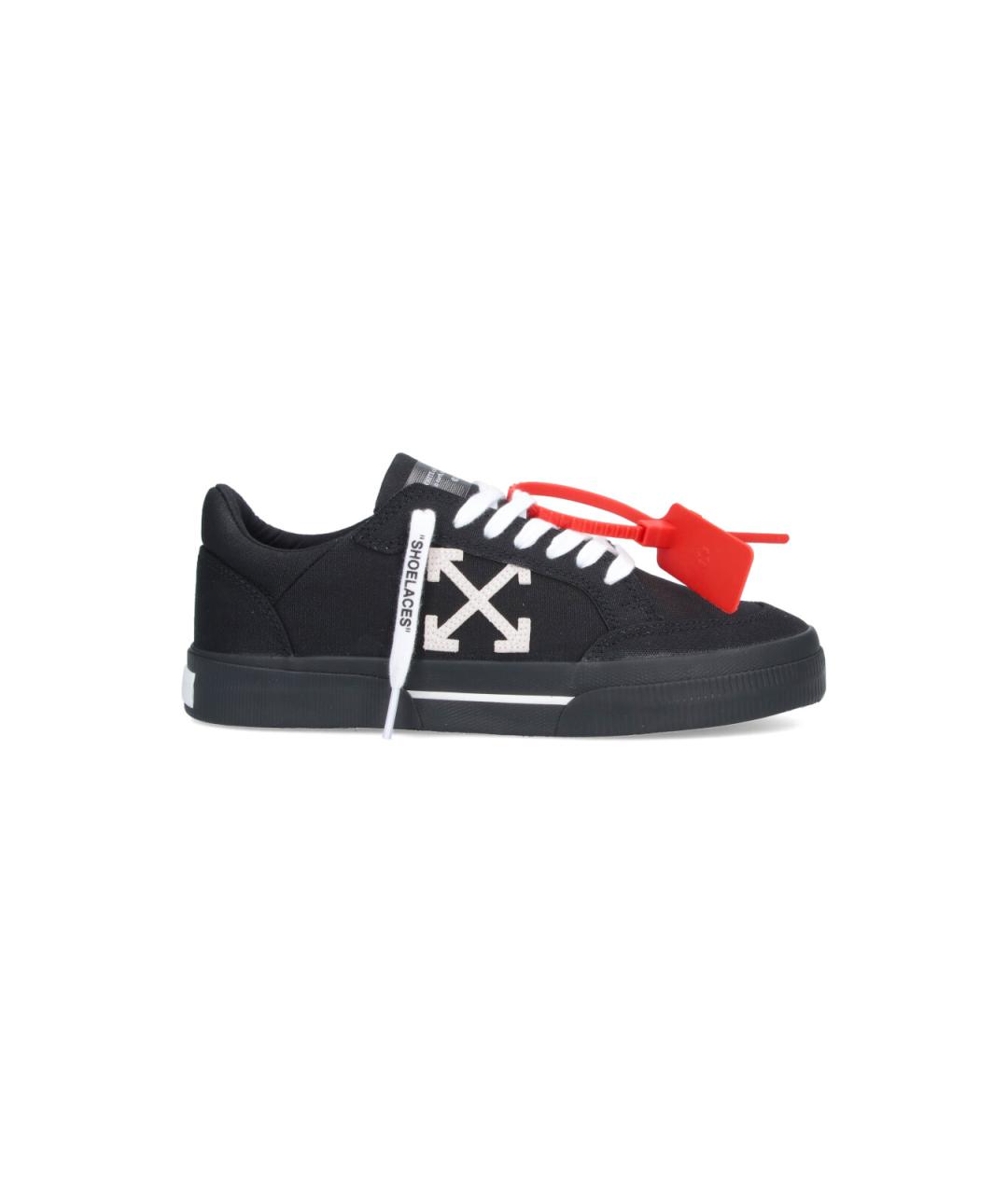 OFF-WHITE Черные замшевые низкие кроссовки / кеды, фото 6