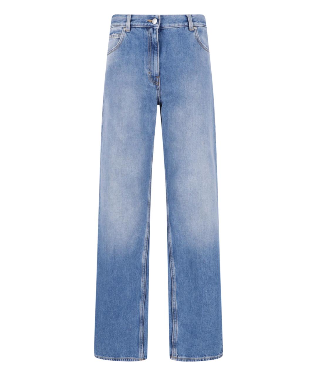 CALVIN KLEIN Голубые хлопковые прямые джинсы, фото 1