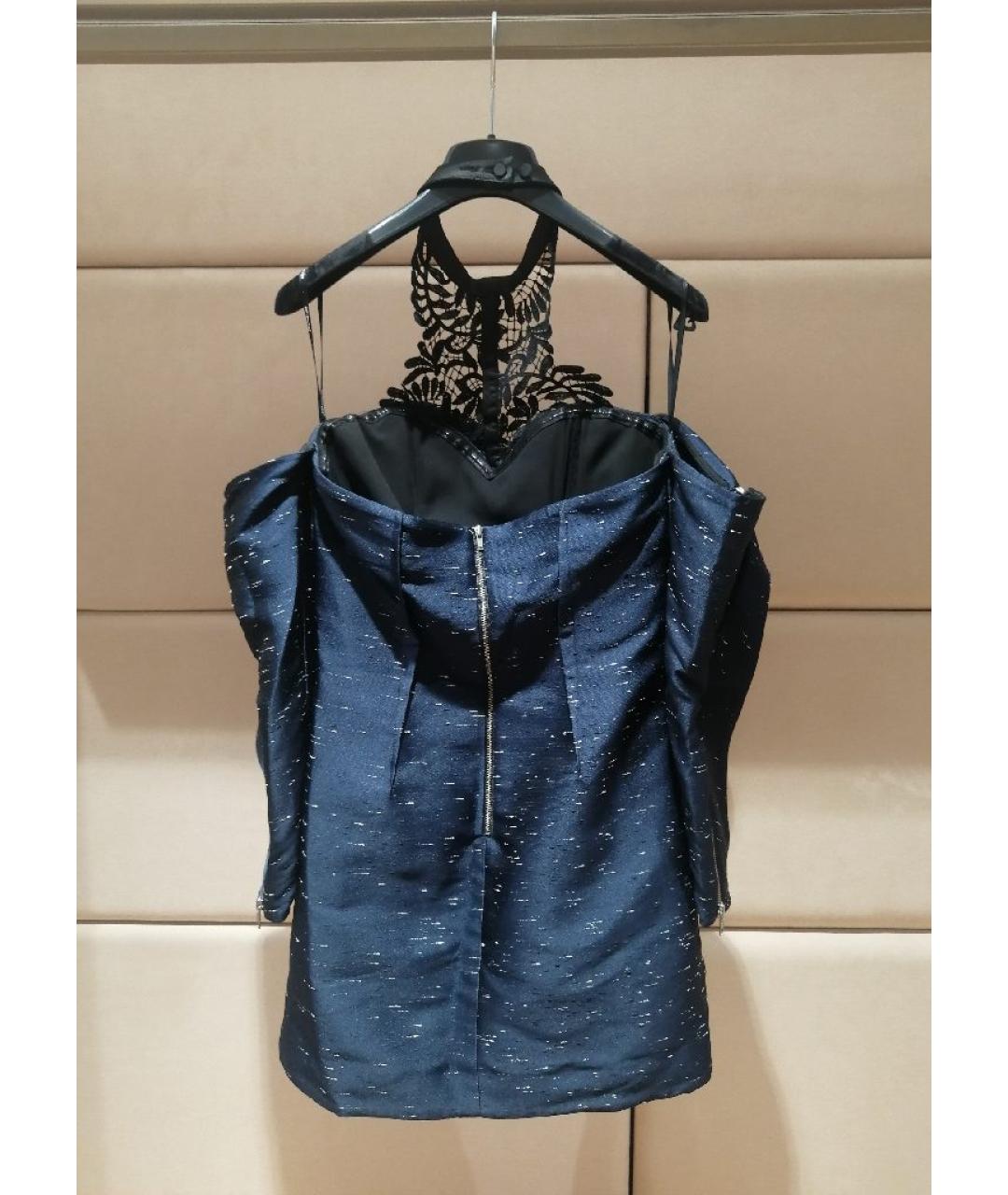 SELF-PORTRAIT Темно-синее коктейльное платье, фото 3