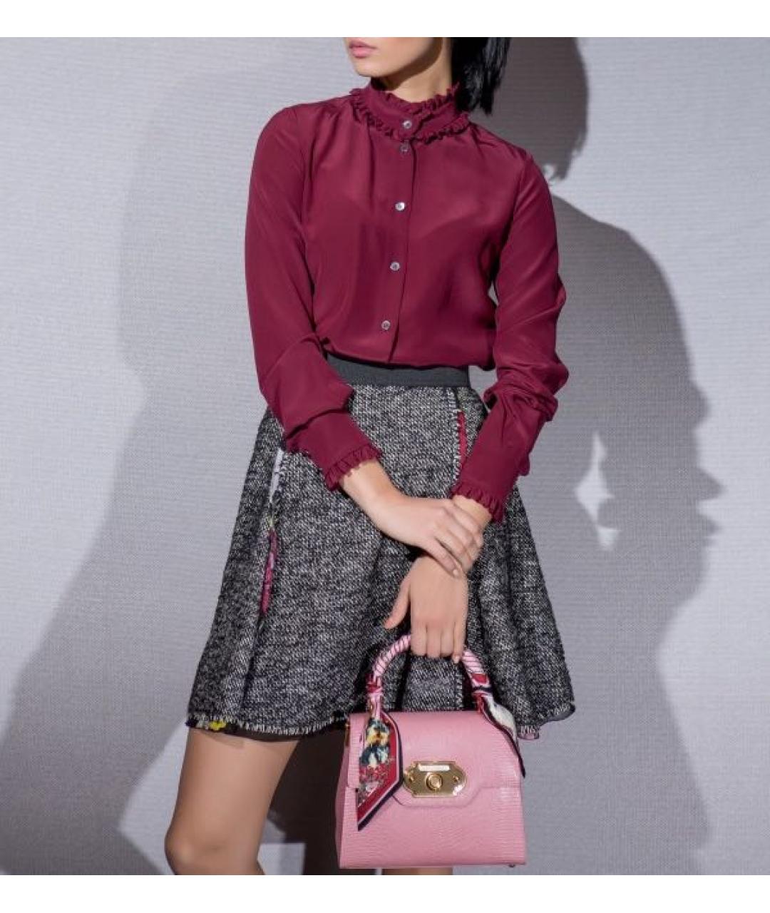 DOLCE&GABBANA Серая юбка мини, фото 3