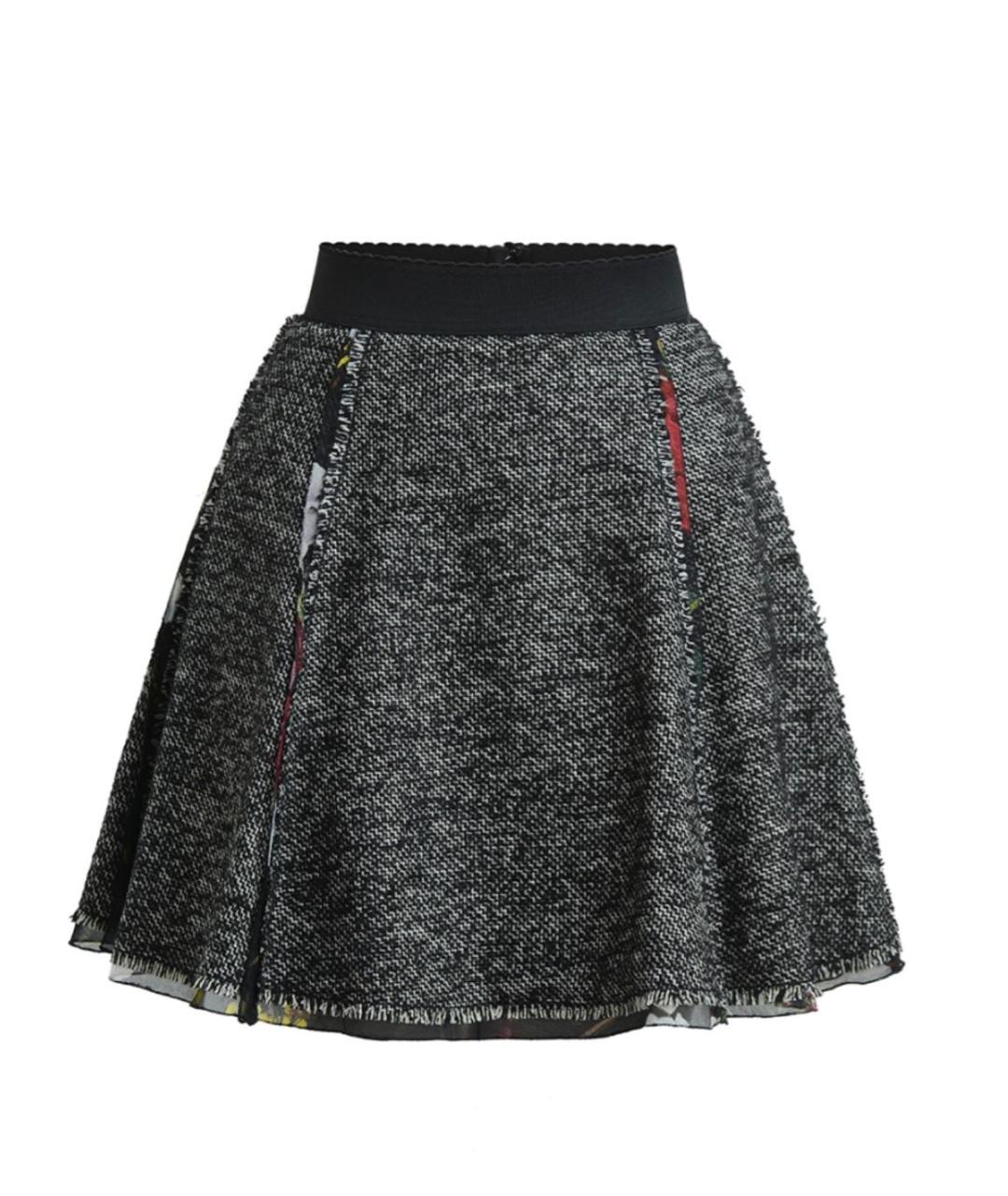 DOLCE&GABBANA Серая юбка мини, фото 1