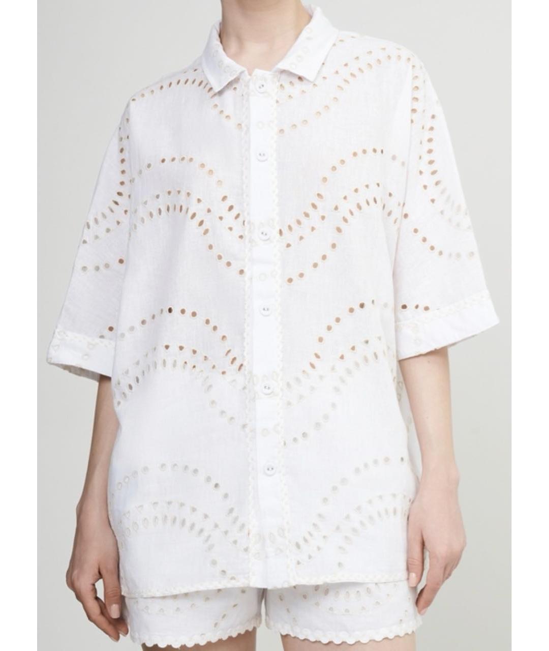 CHARO RUIZ Белый хлопковый костюм с брюками, фото 3