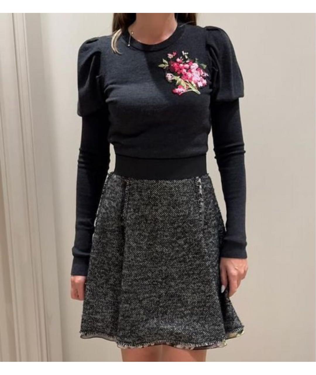 DOLCE&GABBANA Серый шерстяной джемпер / свитер, фото 4