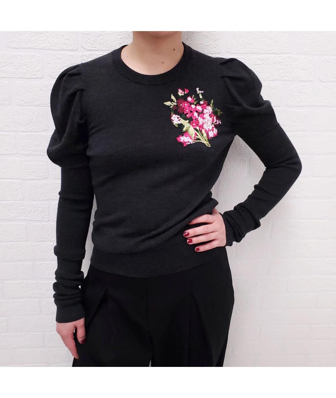 DOLCE&GABBANA Серый шерстяной джемпер / свитер, фото 3