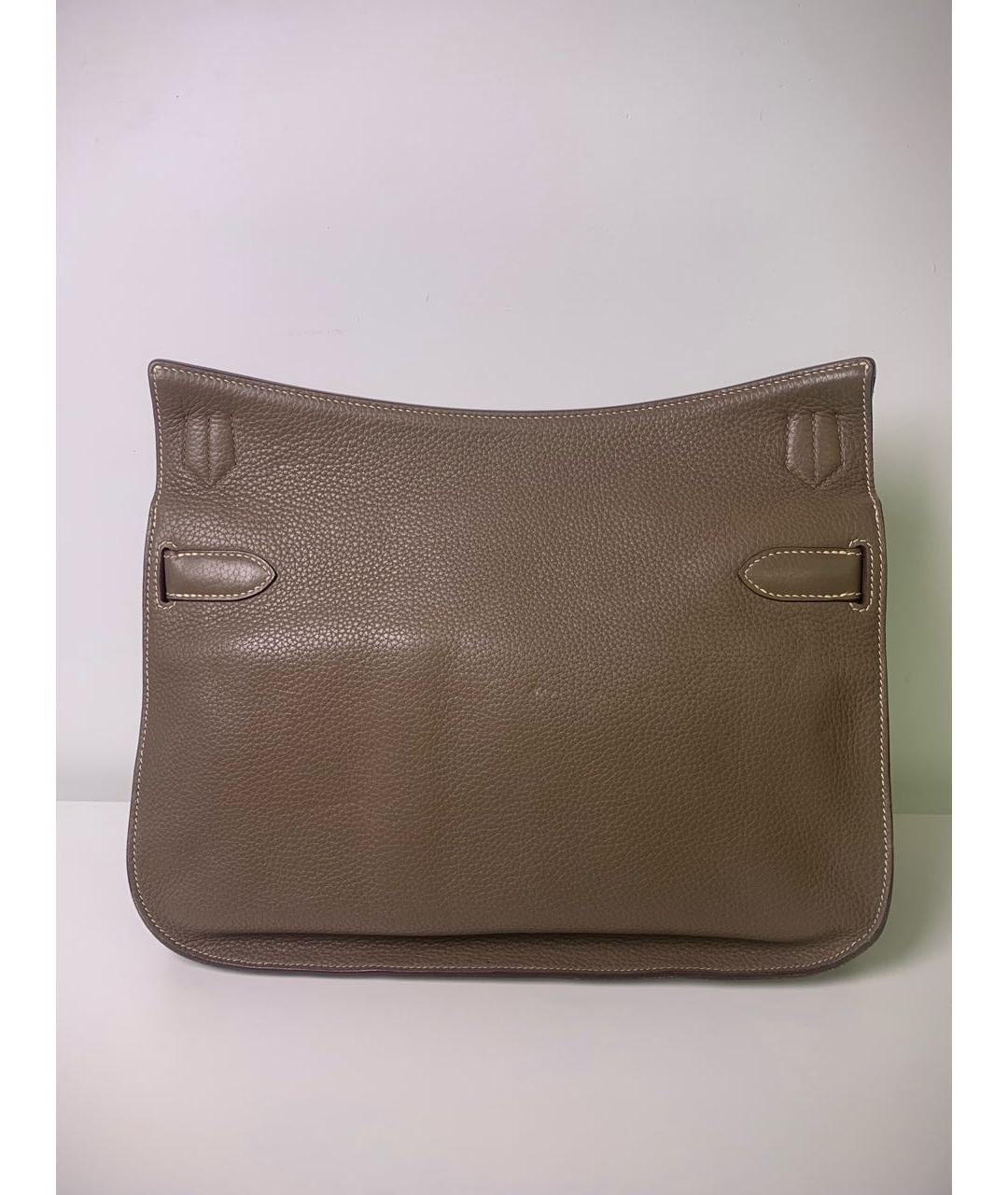 HERMES Антрацитовая кожаная сумка через плечо, фото 3