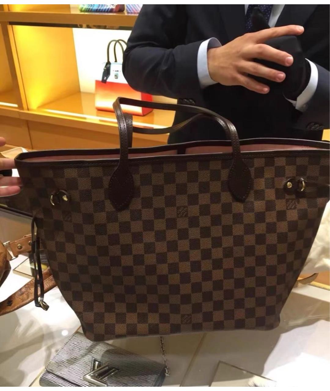 LOUIS VUITTON Коричневая сумка тоут, фото 3