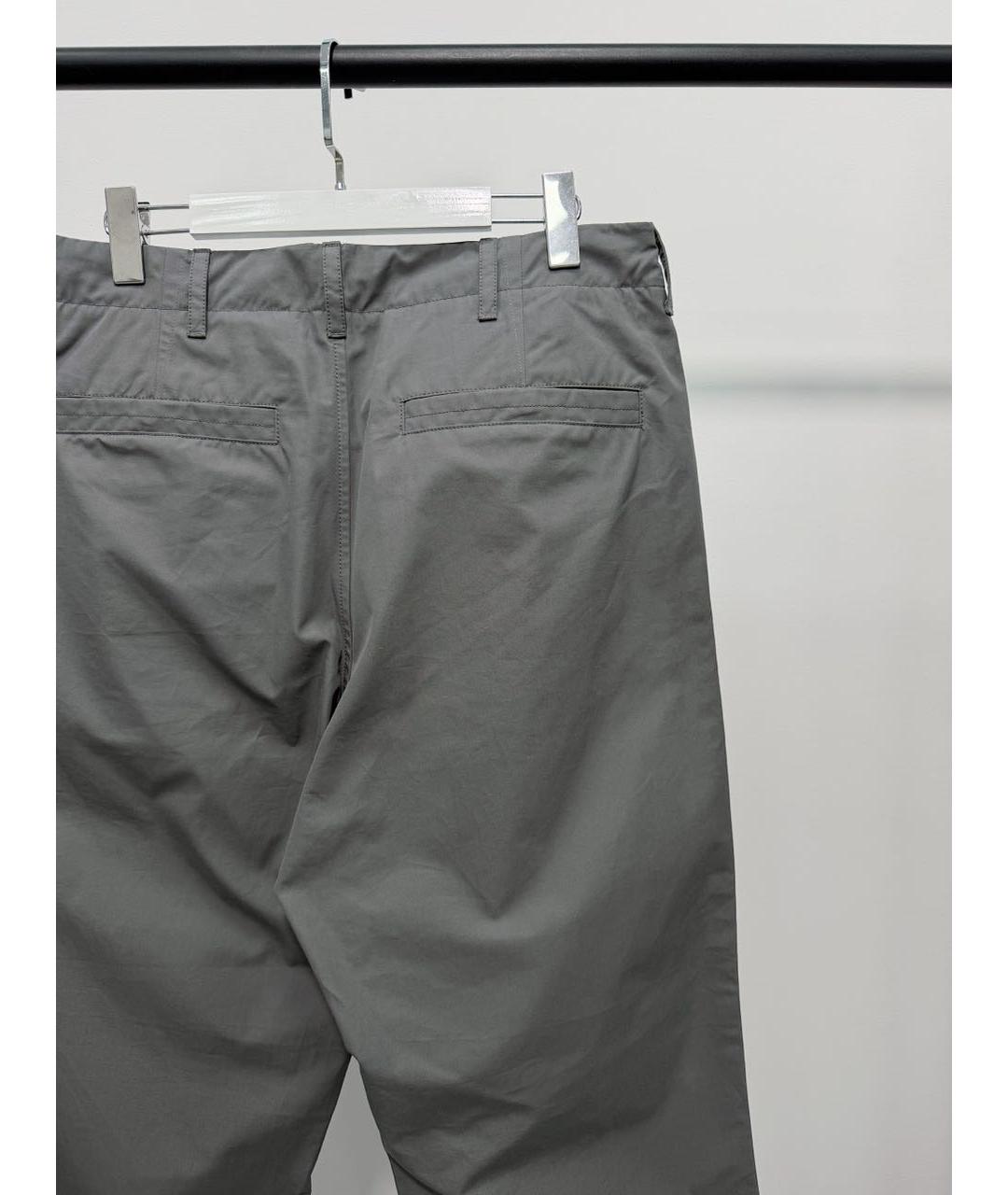 STONE ISLAND Серые хлопковые повседневные брюки, фото 4