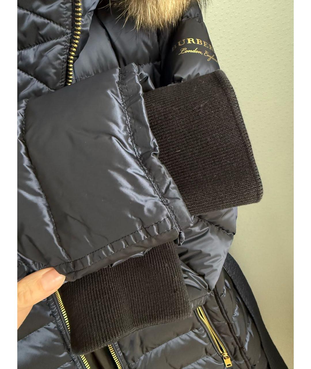 BURBERRY Темно-синий пуховик, фото 6