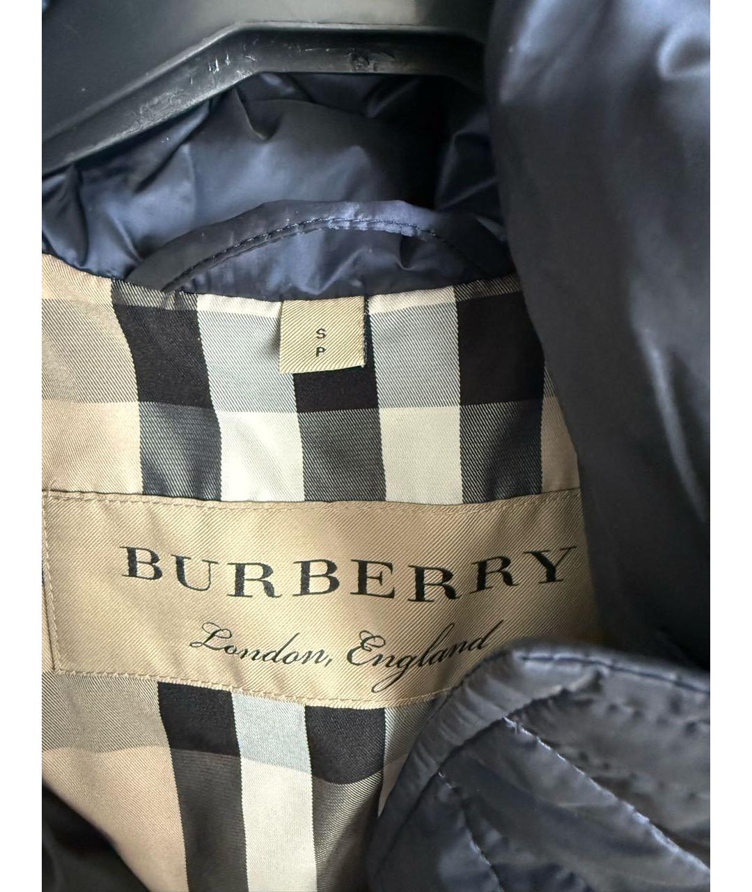 BURBERRY Темно-синий пуховик, фото 4