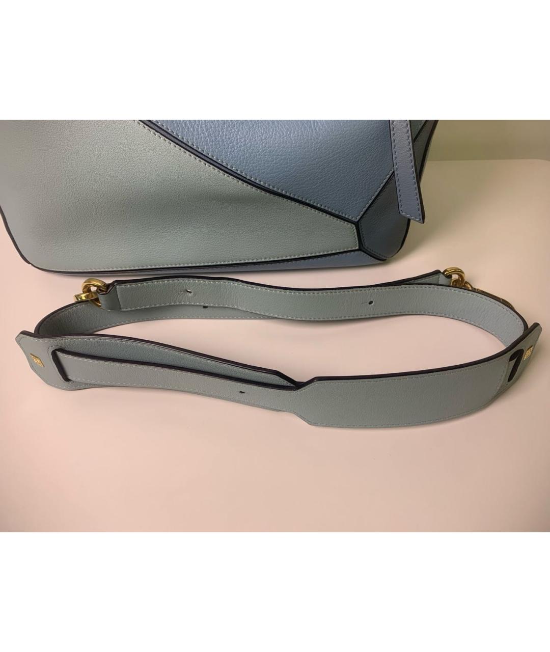 LOEWE Голубая кожаная сумка через плечо, фото 8