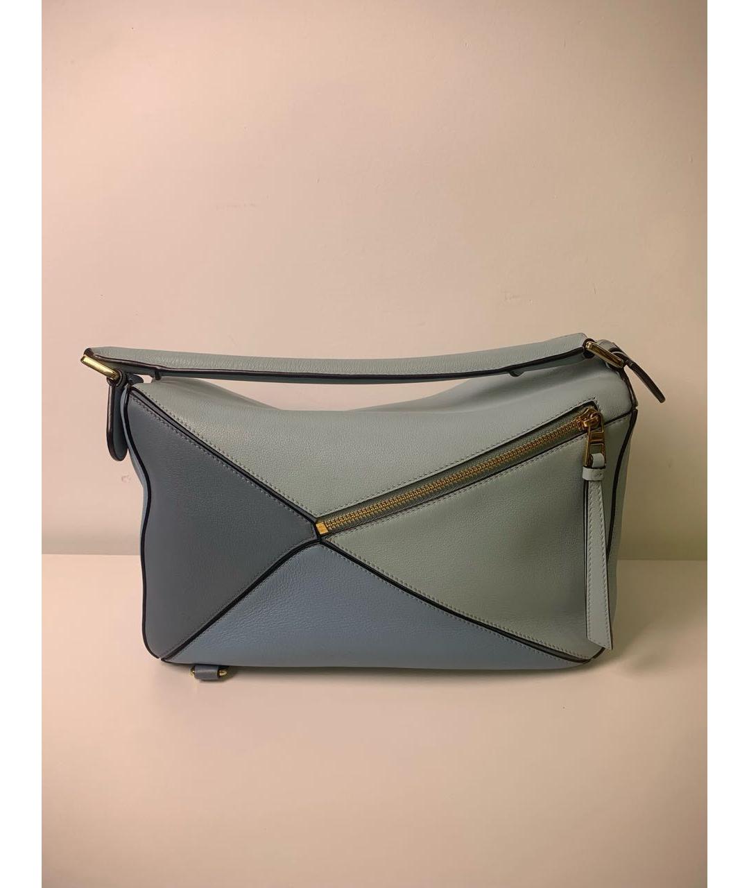 LOEWE Голубая кожаная сумка через плечо, фото 3