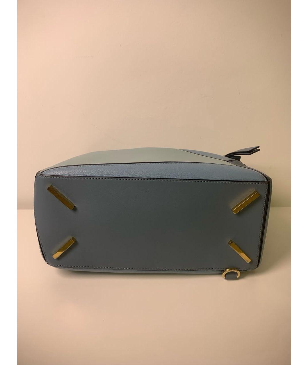 LOEWE Голубая кожаная сумка через плечо, фото 5