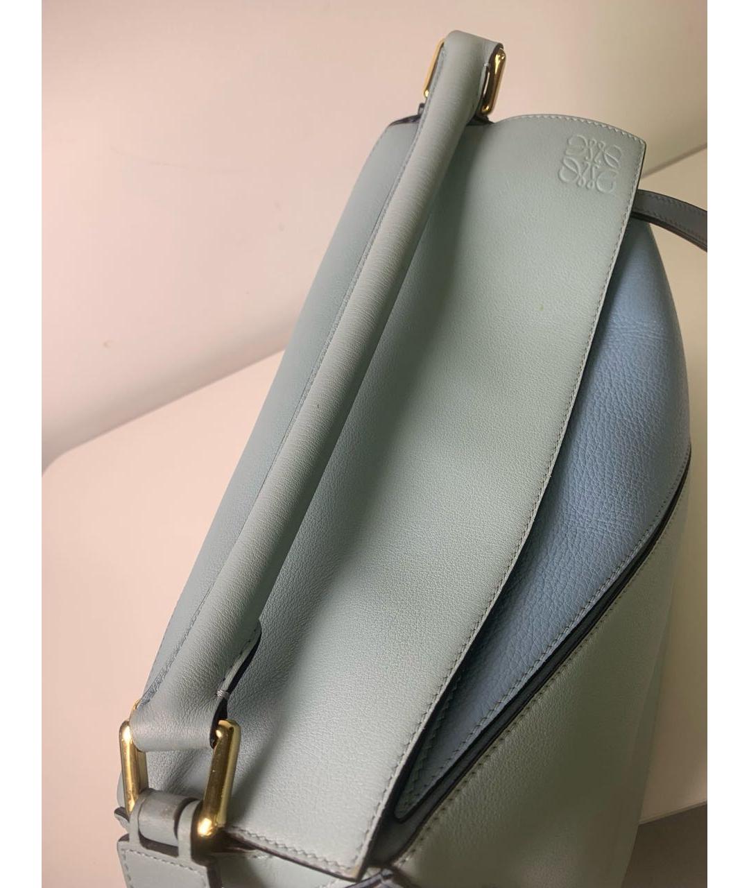 LOEWE Голубая кожаная сумка через плечо, фото 6