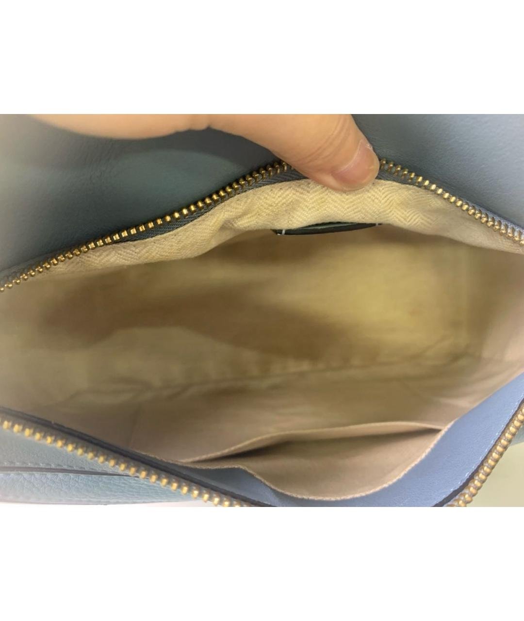 LOEWE Голубая кожаная сумка через плечо, фото 7