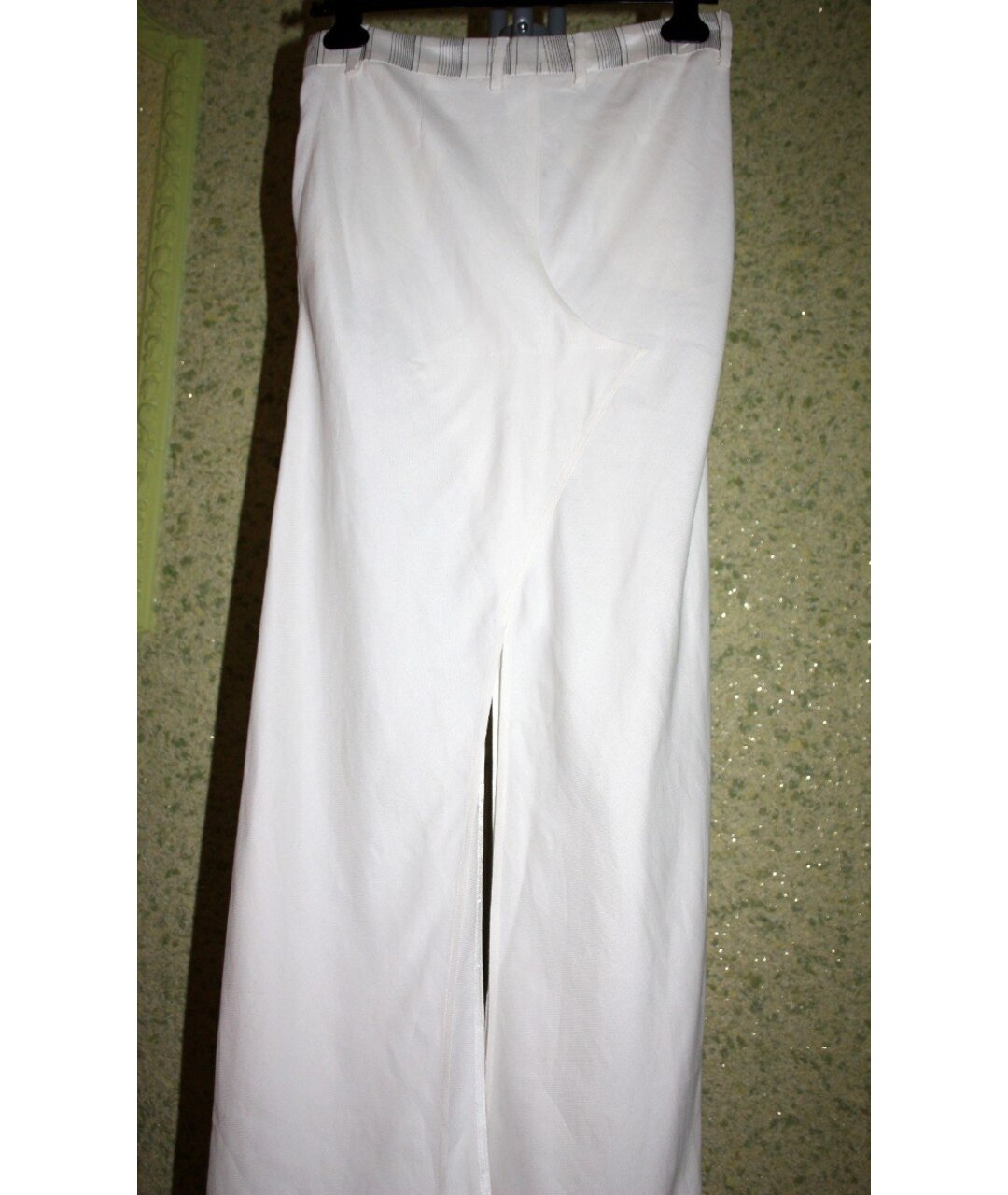 JOHN RICHMOND Белая ацетатная юбка макси, фото 3