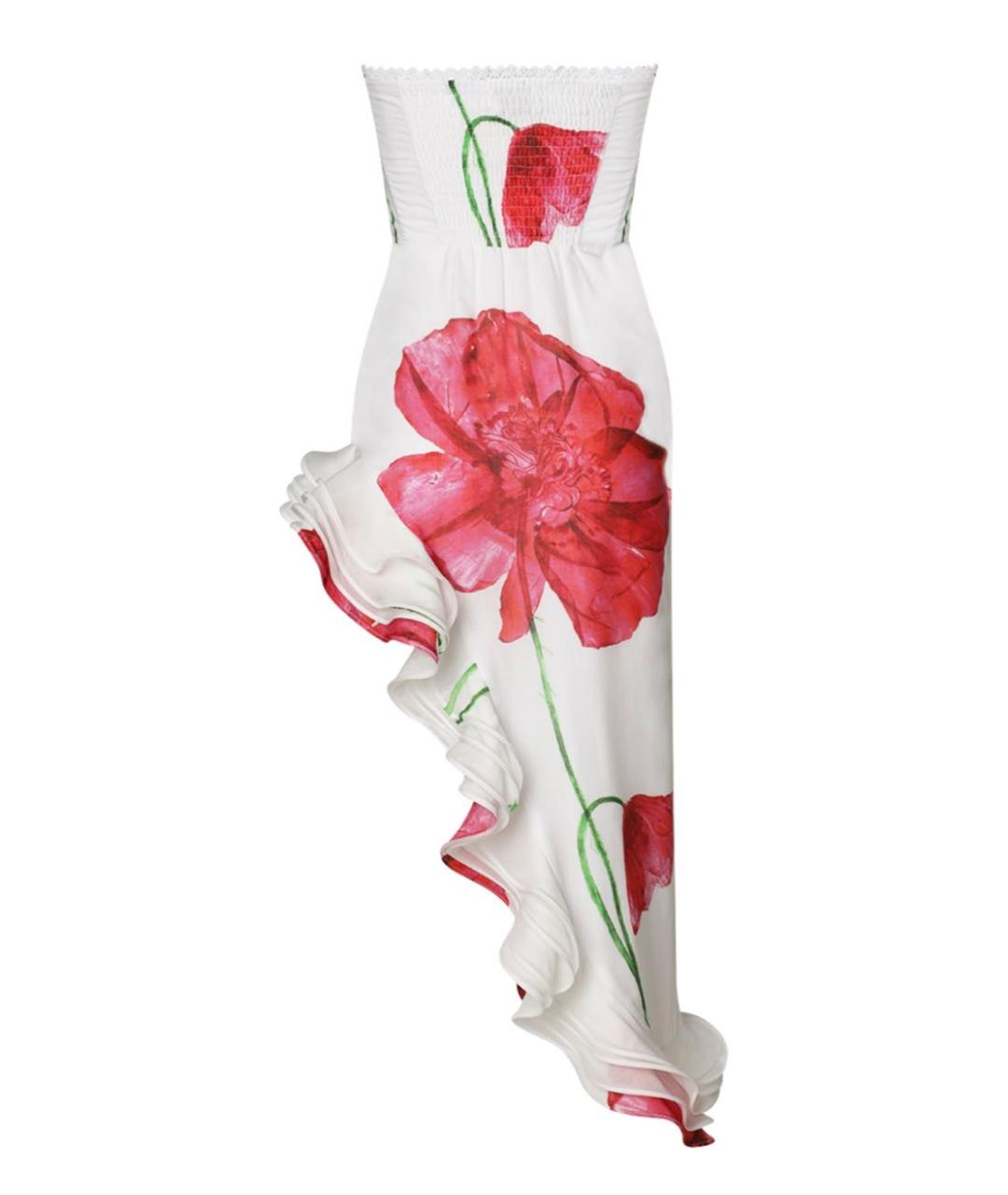 CHARO RUIZ Белое хлопковое коктейльное платье, фото 2