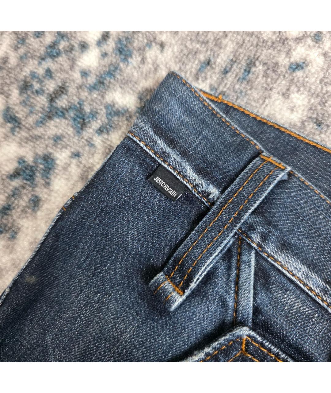 JUST CAVALLI Синие хлопковые джинсы скинни, фото 7
