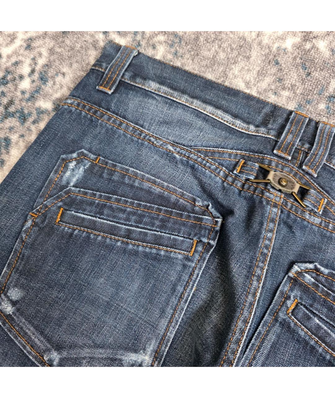 JUST CAVALLI Синие хлопковые джинсы скинни, фото 4