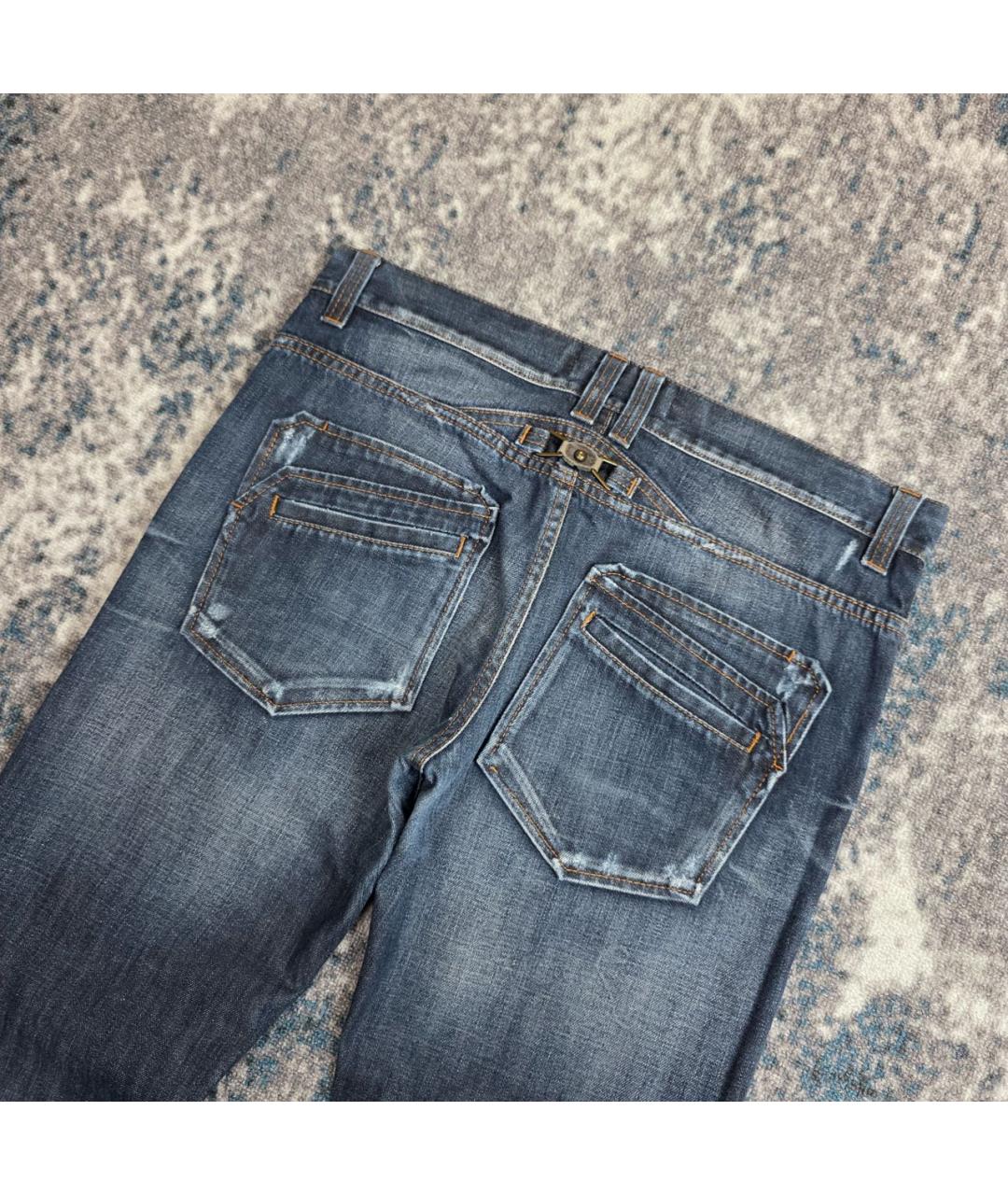 JUST CAVALLI Синие хлопковые джинсы скинни, фото 3