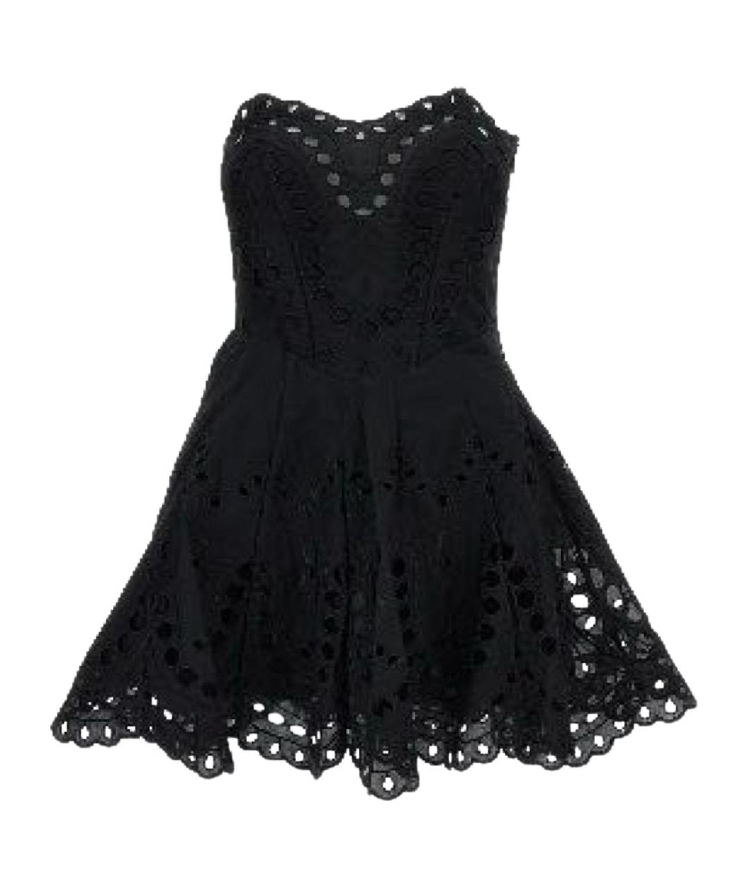 CHARO RUIZ Черное хлопковое коктейльное платье, фото 1