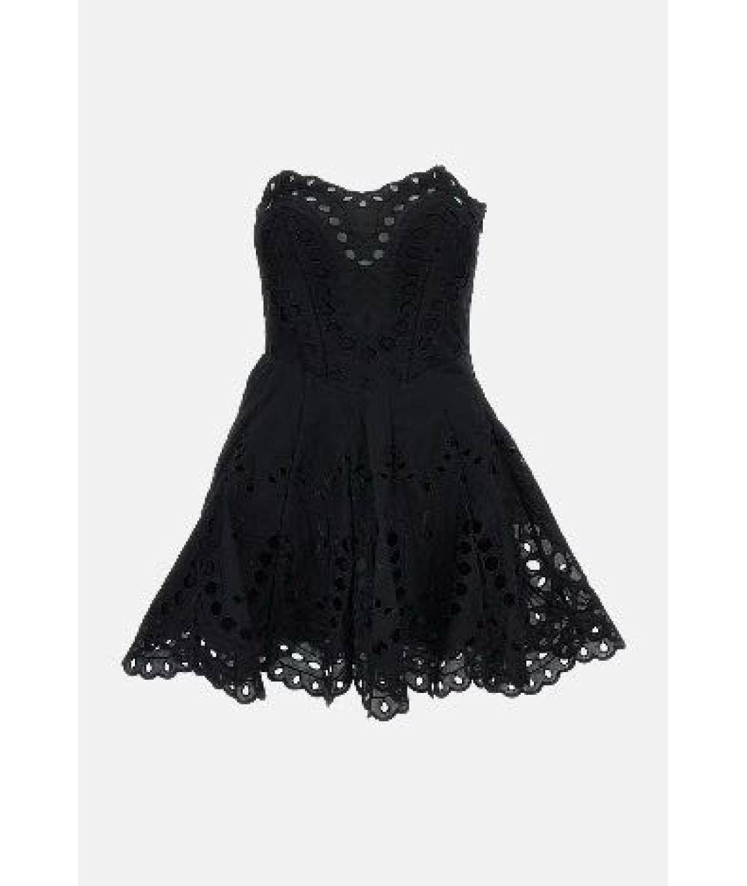 CHARO RUIZ Черное хлопковое коктейльное платье, фото 6