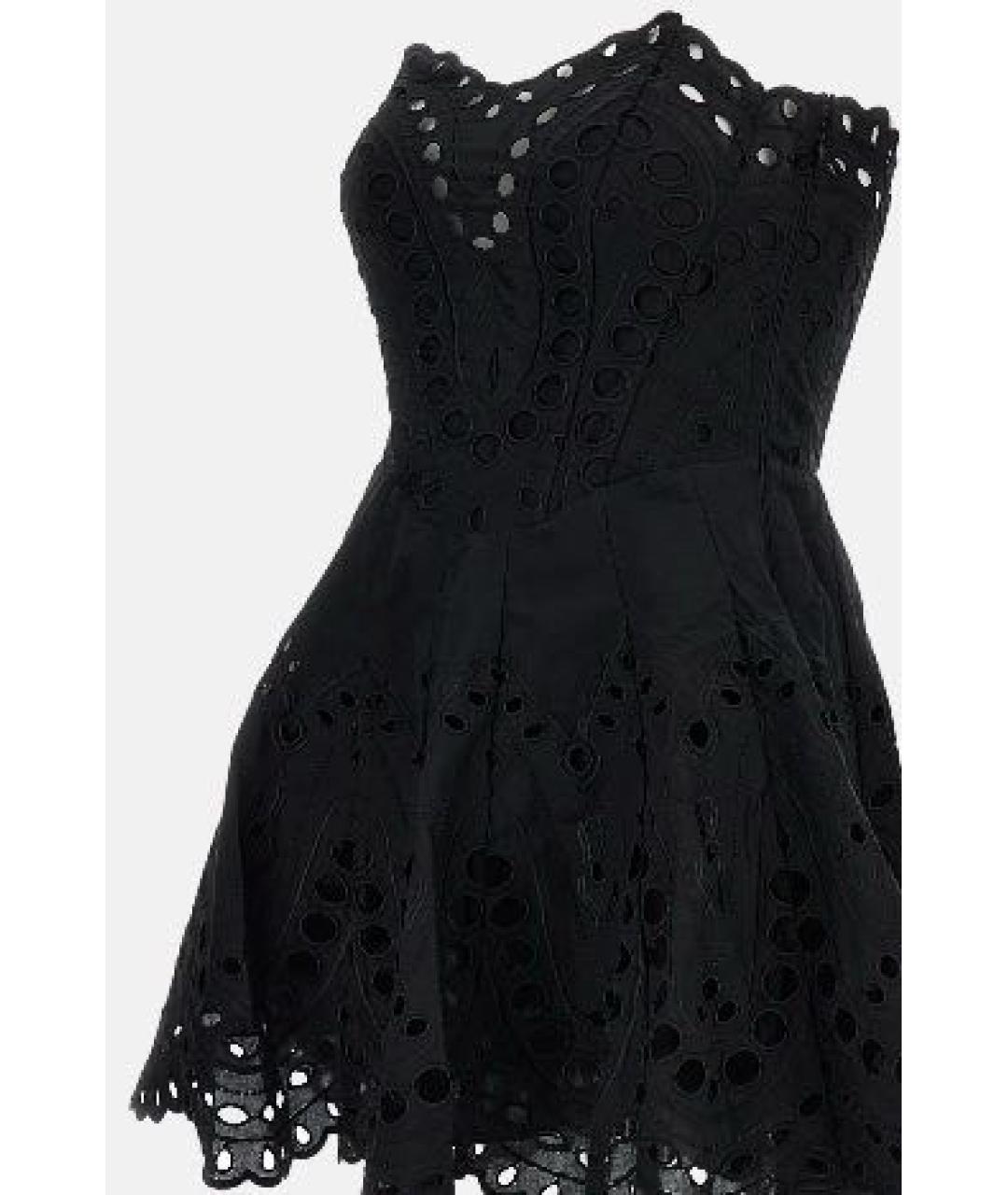 CHARO RUIZ Черное хлопковое коктейльное платье, фото 3