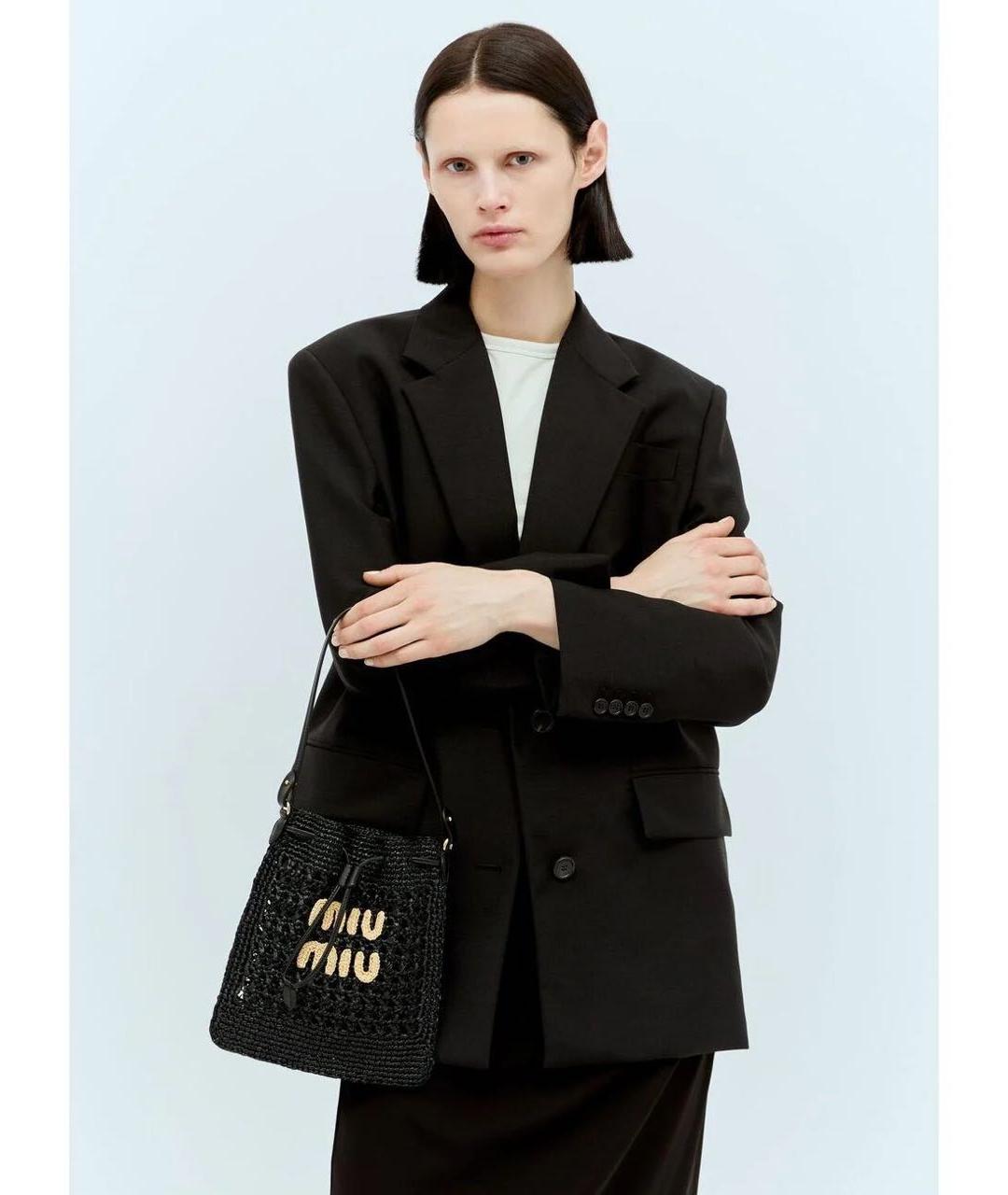 MIU MIU Бежевая пелетеная сумка с короткими ручками, фото 6