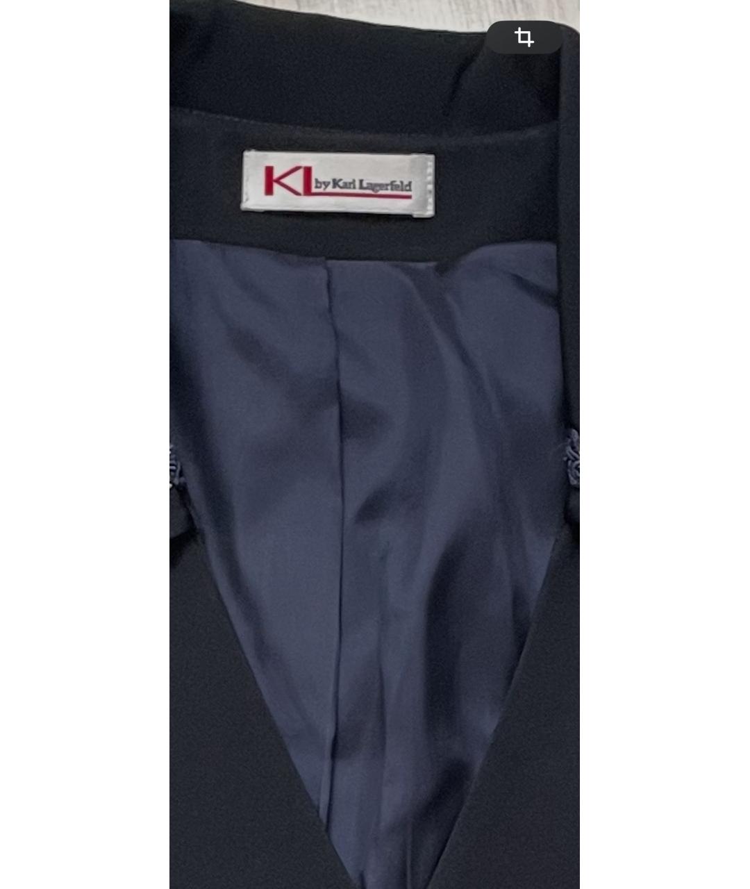 KARL LAGERFELD Темно-синий вискозный жакет/пиджак, фото 3