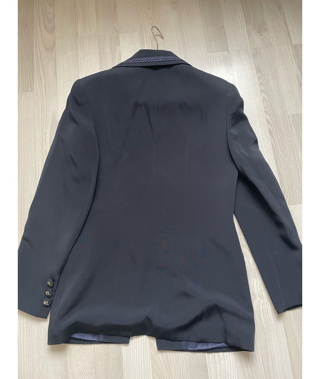 KARL LAGERFELD Темно-синий вискозный жакет/пиджак, фото 2