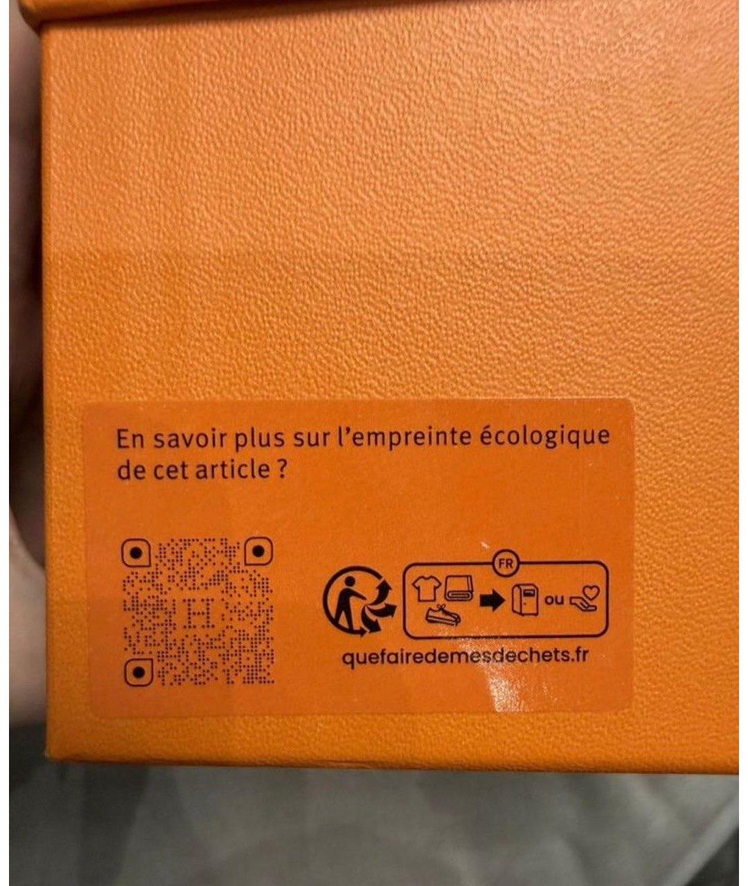 HERMES Белые кожаные шлепанцы, фото 5