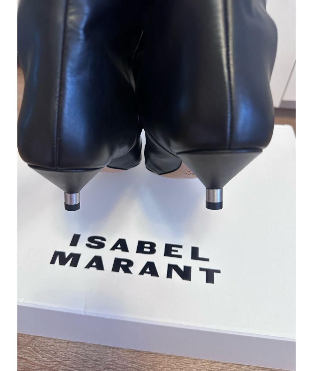 ISABEL MARANT Черные кожаные ботильоны, фото 4