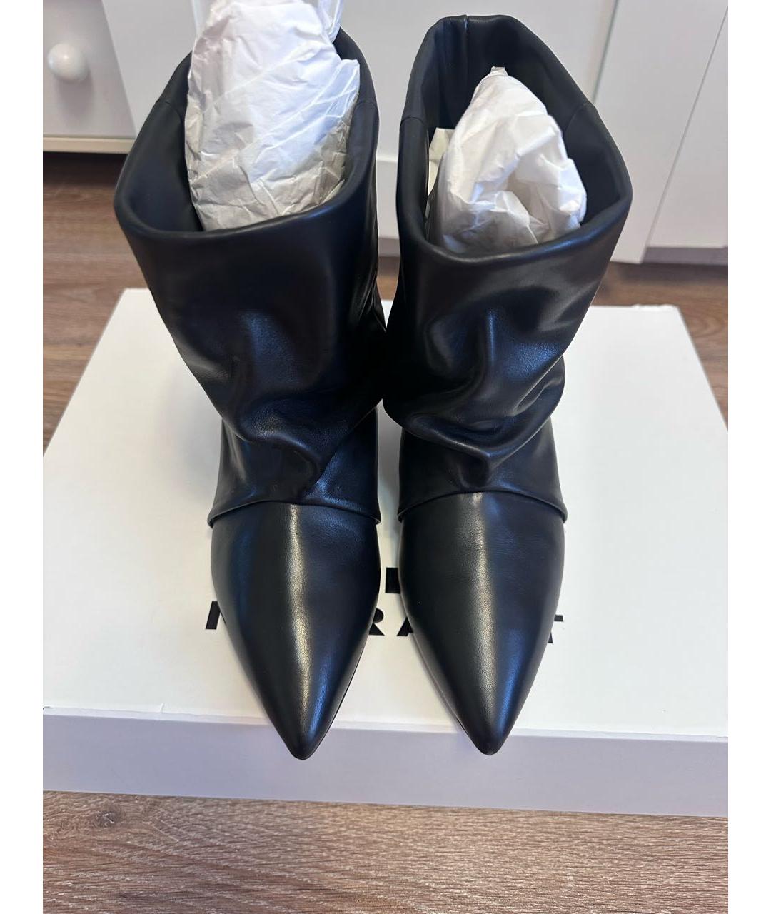 ISABEL MARANT Черные кожаные ботильоны, фото 2