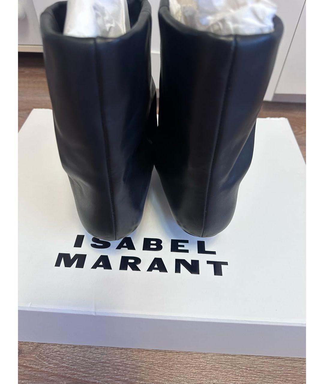 ISABEL MARANT Черные кожаные ботильоны, фото 3