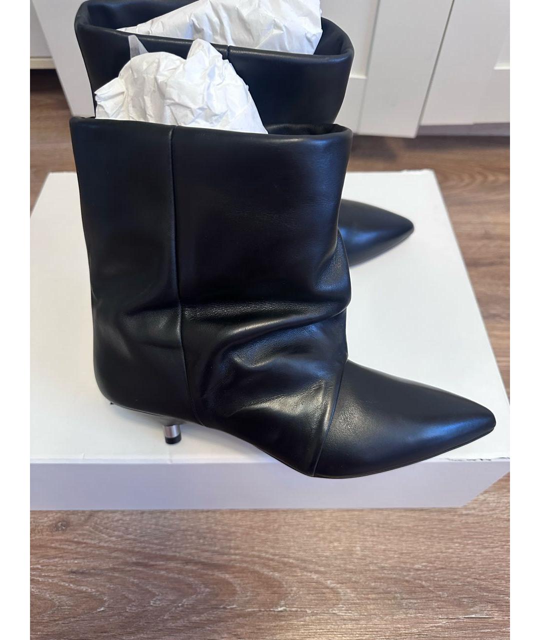 ISABEL MARANT Черные кожаные ботильоны, фото 6