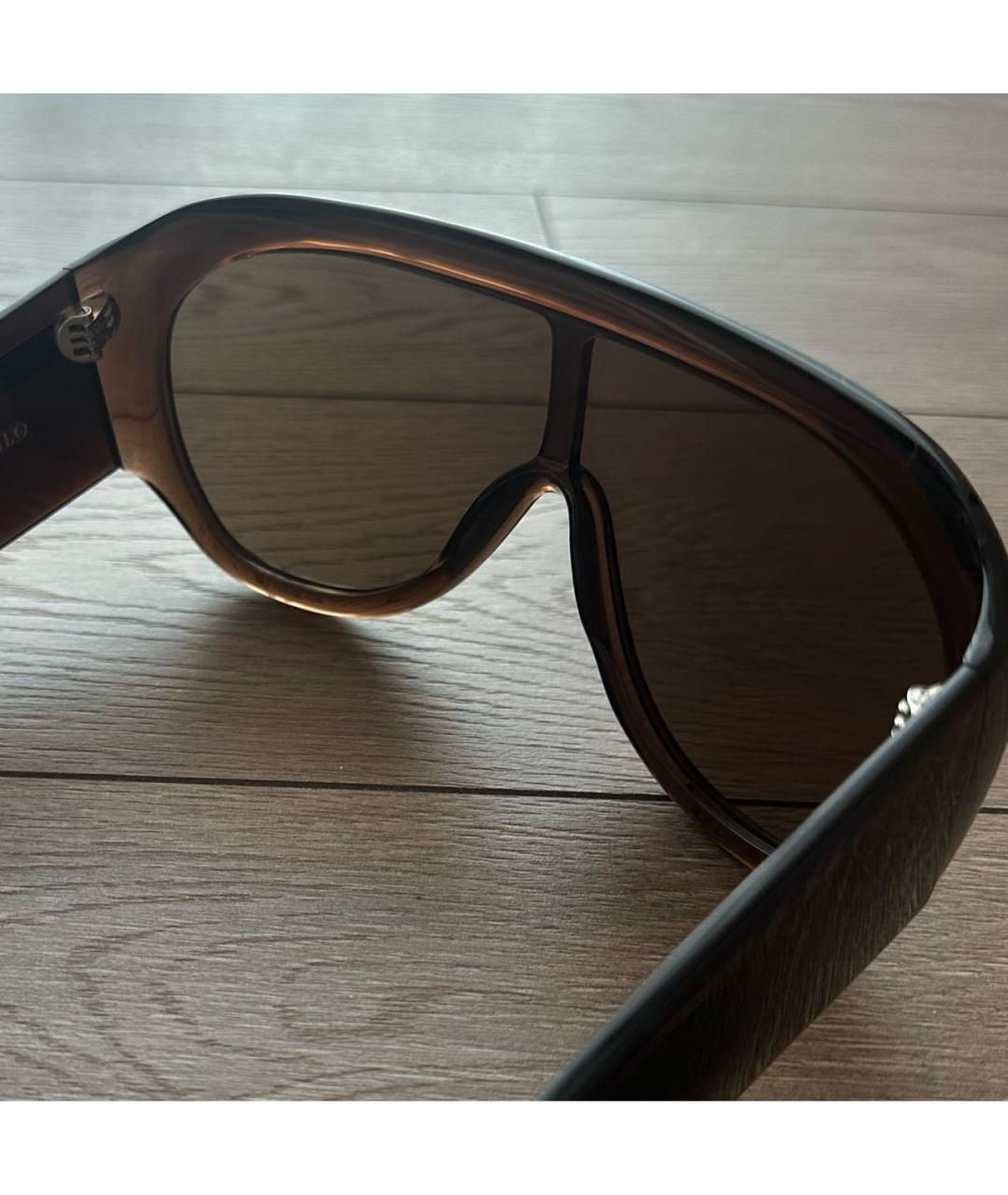 PHOEBE PHILO Коричневые пластиковые солнцезащитные очки, фото 3