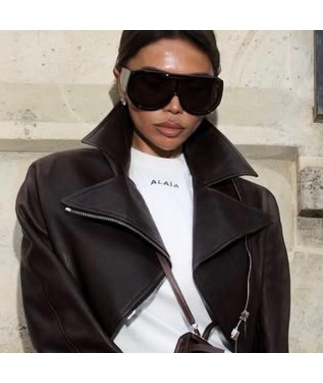 PHOEBE PHILO Коричневые пластиковые солнцезащитные очки, фото 4